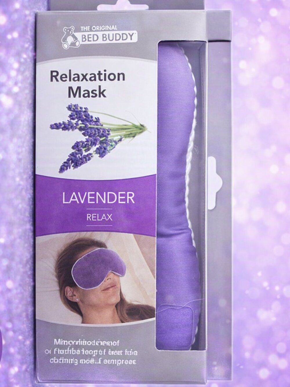 Original Bed Buddy Lavender Relaxation Mask – Hot/Cold Therapy-Rich Royal Purple